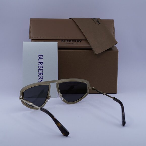 Burberry Gold Frame Sunglasses with Black Lenses - Picture 5 of 9